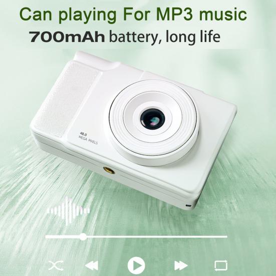 48MP Digital Camera with LED Fill Light 180-Degree Flip Screen Compact Design Portable Camera Vlogging Recorder