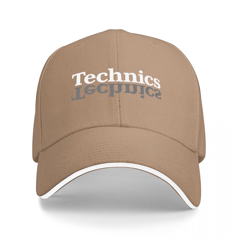Кепка-бейсболка с логотипом Technics, черная с белой отделкой, классический уличный стиль для любителей музыки и моды