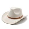 Minority Suede Hat Belt Men And Women Couple Hat Western Cowboy Top Hat Jzj-252