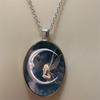 Ожерелье с овальным кулоном «Богиня Луны», Унисекс, Сплав (Подвеска 4,5*3 см, Цепочка 50 см)