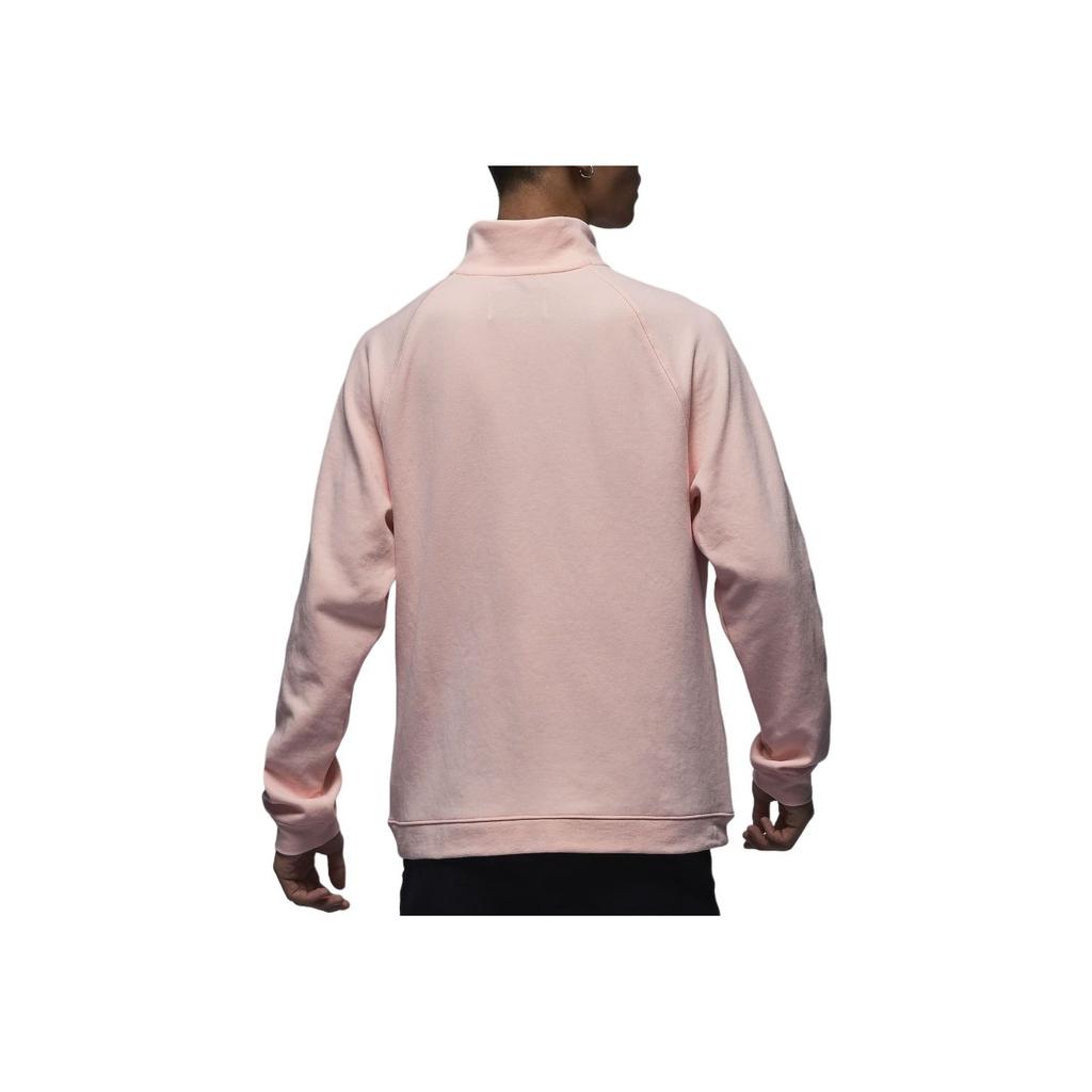 Jordan Sport Solid Color Stand Collar Half Zip Casual Quick Dry Long Sleeve T-Shirt Men Tops Legendary-Pink FB7564-622