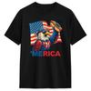 Unisex Eagle Hotdog 4th Of July Patriotic American Flag Usa Tshirts 100 Cotton Tops Summer Awesome Short Sleeve Tshirt Oneck