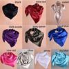 Silk Foulard Satin Bandana Square Neckerchief Hijab Baggy Slouchy Beanie Head Scarf  Women Ladies