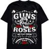 Guns N Roses Череп Рок Черная Мужская и Женская Футболка Хлопок С принтом Мужская и Женская Летняя Одежда Футболка