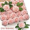 5-50Pcs Artificial Roses Flowers Foam Fake Rose Heads With Stems For DIY Wedding Bouquets Home Party Tables Decorations Supplies