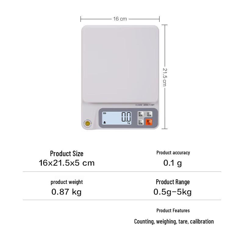 High-Precision IPX6 Waterproof Digital Counting Scale (CN version)