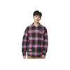Li-Ning Badfive Plaid Letter Print Loose Casual Long Sleeve Shirt Men Tops Obsidian-Grey Dream-Pink Asphalt-Grey AFDT855-2