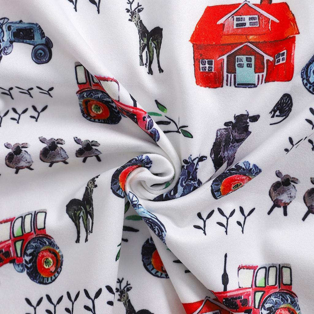 Комбинезон для новорожденного мальчика с длинными рукавами и принтом коровы