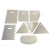 Heavy Duty Steel Scraper for Cooking Stainless Cake with Multi-faceted Sawtooth, Rectangle/Pentagon/Triangle/Semi-circle Shape Cream Kitchen