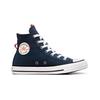 Converse Versatile Comfortable Shock Absorbing Durable High Top Canvas Shoes Kids Sneakers Navy-Blue A07340C
