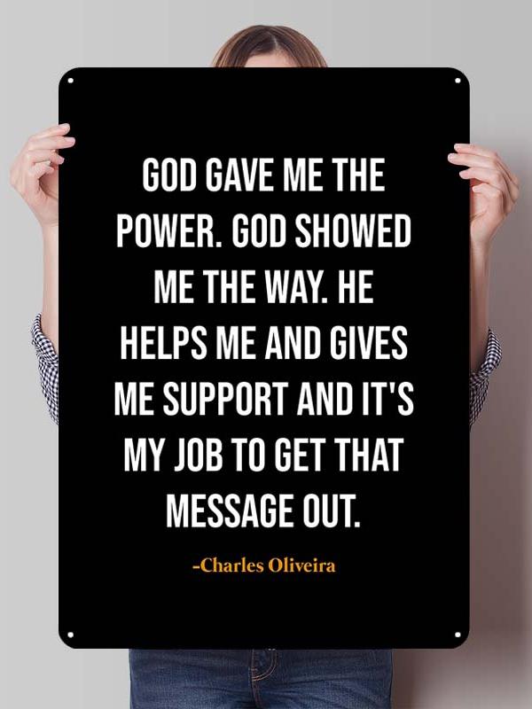 Металлические таблички с изображением боксера Чарльза Оливейры для украшения игровой комнаты, изготовленные на заказ, жестяные таблички с боксерским постером для декора стен, винтажные металлические таблички.