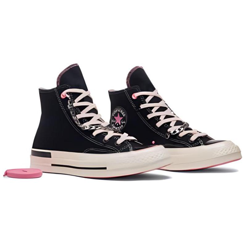 Converse 1970s Casual Comfort High Top Canvas Shoes Women's Black Pink
