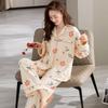 Spring and Autumn New Women's Pajamas Homewear Suit Women's Autumn and Winter Large Size Monthly Clothing Pajamas Homewear Suit