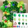 Mori Set Green Latex Balloon Chain Set Vintage Themed Birthday Party Decorative Jungle Set