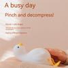 Duck Night Light Warm White Adjustable Brightness Cute Silicone Tap Nursery Lamp with Mobile Phone Holder