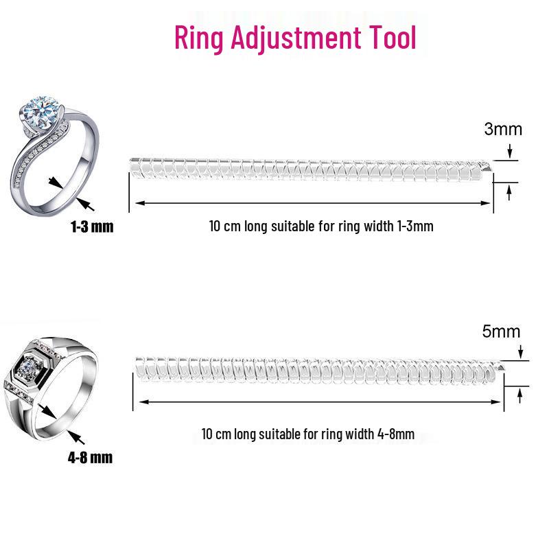Adjustable Size Ring with Eco-Friendly Transparent PU Spring Rope