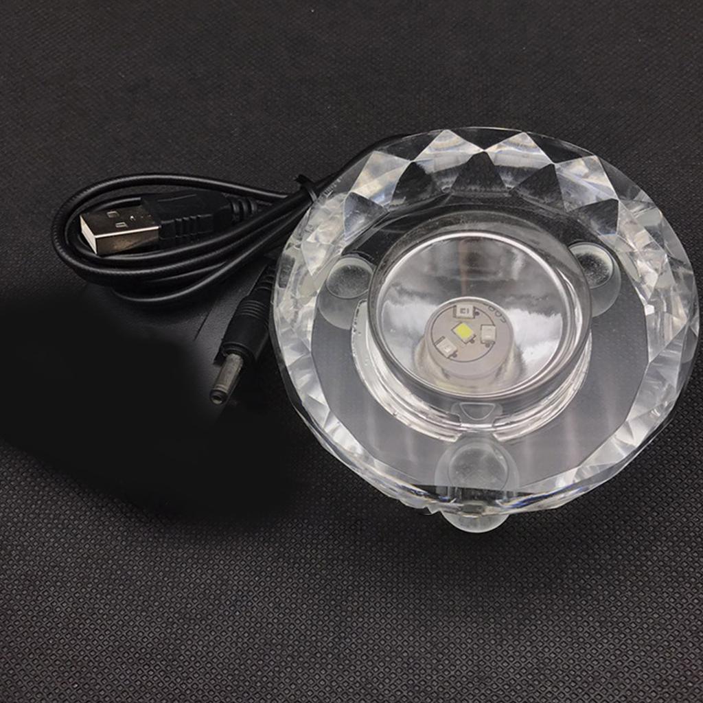 Многоцветная светодиодная подставка с питанием от USB для демонстрации кристаллов и произведений искусства. Прочные пластиковые конструкции