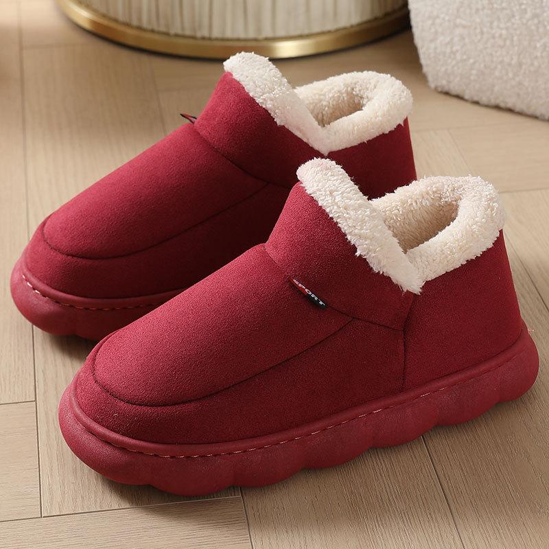 Goosecret Men Plush Indoor Home Shoes Thick Bottom Winter Men's Cotton Slippers Adult Warm Soft Bedroom Slippers Male Large Size