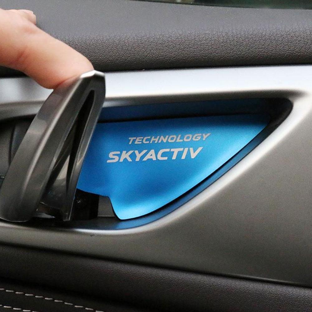 Car Door Bowl Handle Cover Trim Interior Stickers Case For Mazda Skyactiv Technology Logo 3 6 CX 5 CX3 Car Styling Accessories