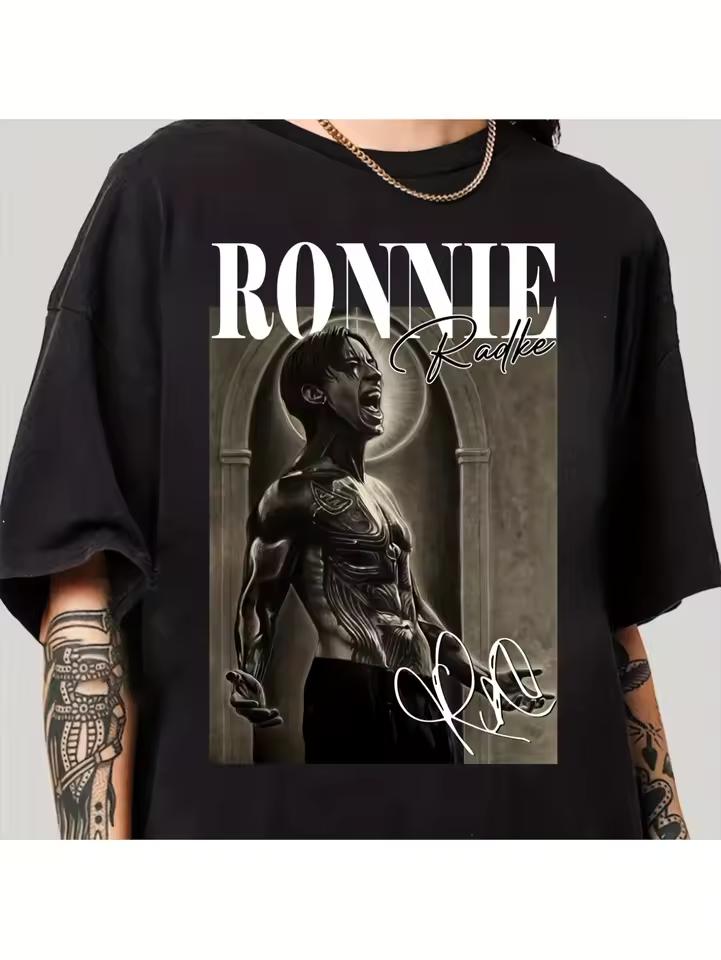 Ronnie Radke Falling in Reverse T-shirt Black with band logo and signature print iconic Ronnie design unisex music merchandise