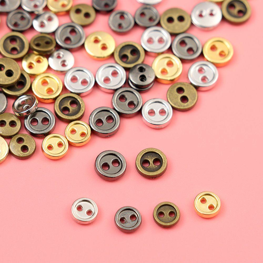 Two Holes Accessories Mini Metal Buttons DIY Doll Clothes Clothing Sewing Craft Dolls Strap Buckles