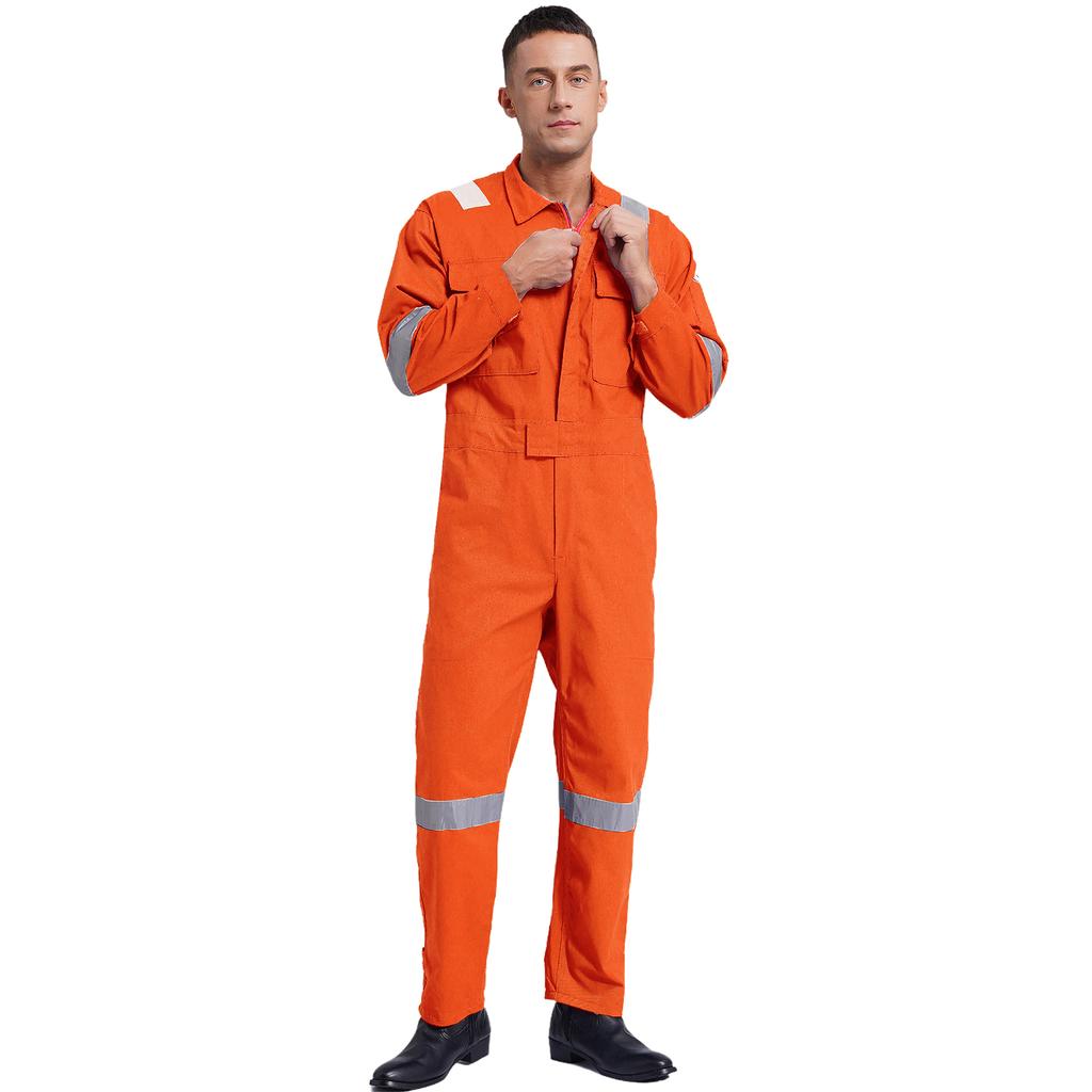 Mens Unisex Cotton Work Overalls One-piece Jumpsuit Dustproof Workshop Uniforms Dungarees Multi-pocket Coveralls Work Wear