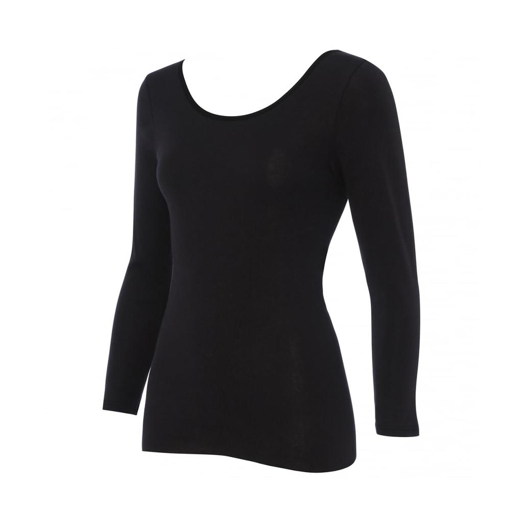 Triumph Soft Cotton Innerwear Sleeve Top 0004 Size M 100% 5310, 3/4 (Black),