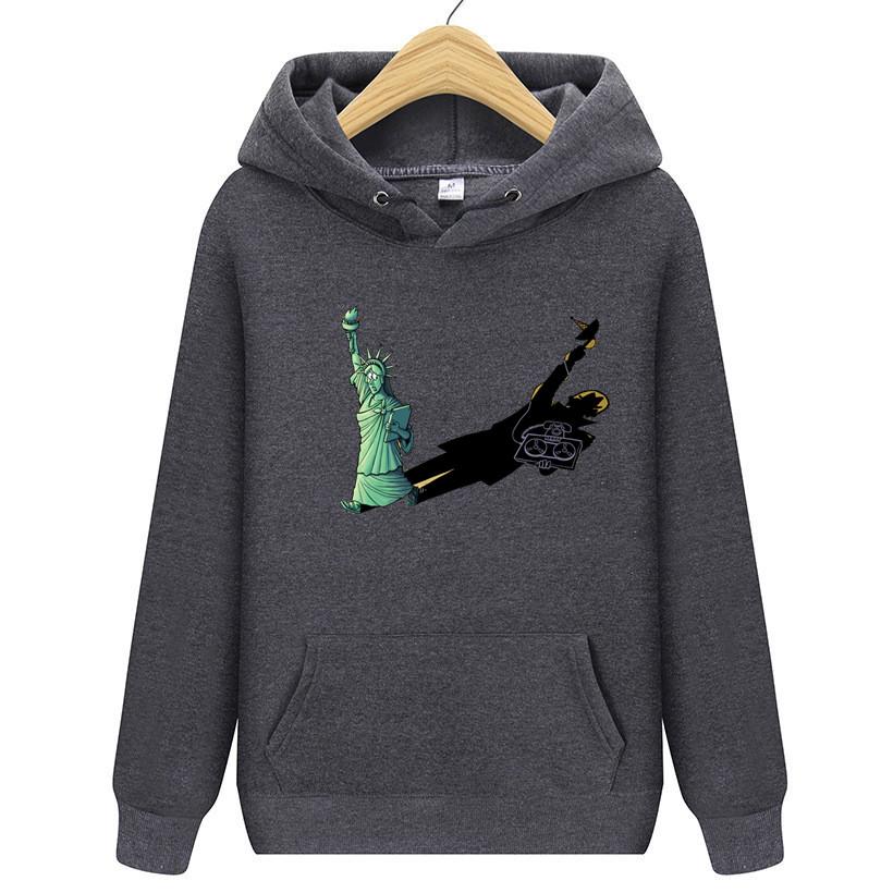 Готическая ретро-толстовка с капюшоном, напечатанная, с начесом, повседневная, для бега, фитнеса, с длинными рукавами