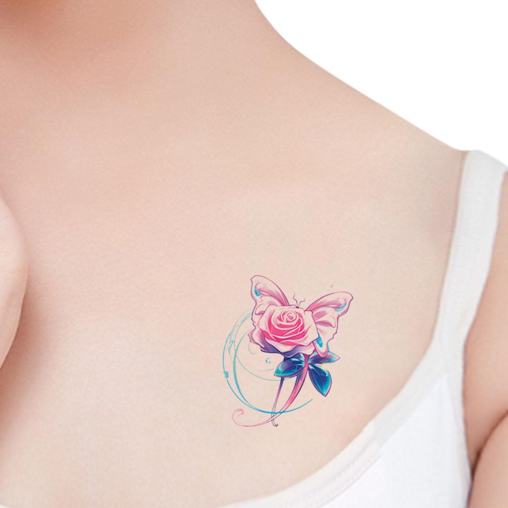 Красочные наклейки-тату с бабочками, водостойкие, долговечные, милые, японские, дофаминовые, смываемые татуировки G1S6