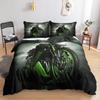 3D Cool Motorcycle Duvet Cover Set Transportation Pattern King Size Polyester Comforter Cover for Kids Teens Adults Bedding Set