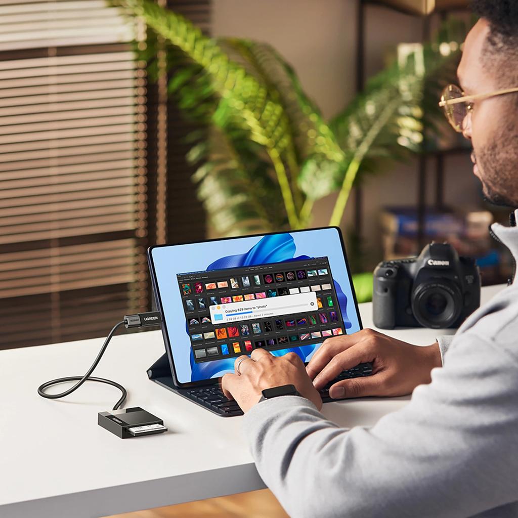 Ugreen Usb 3.0 Sd/Micro Sd/Cf/Ms Memory Card Reader Black (30231)