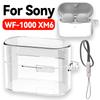 Прозрачные чехлы-крышки для Sony WF-1000 XM6, мягкий ТПУ защитный чехол с ремешками против потери, прозрачный защитный чехол для наушников с защитой от царапин