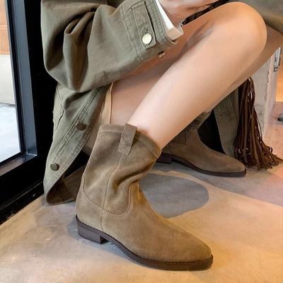Распродажа женской обуви Новые женские ботинки без застежек Модные однотонные повседневные ботинки Женские горячие продажи Ботильоны с острым носком Zapatos