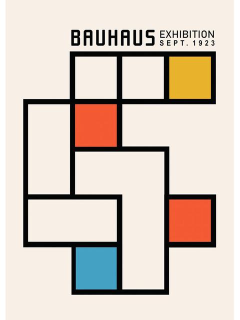 Черно-белая выставка модернизма, печать на холсте, винтажная минималистичная картина в стиле Баухаус, настенные художественные постеры для домашнего декора, без рамки