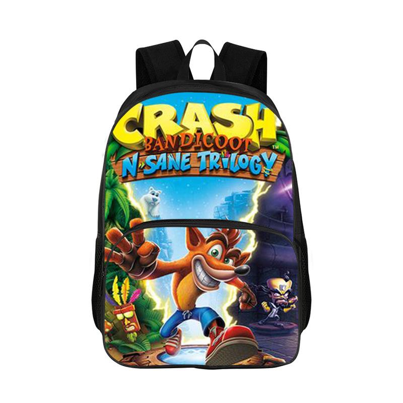 Рюкзак Crash Bandicoot On The Run Студенческие Новые Узоры Школьные Сумки Мальчики Девочки Рюкзак Подростки Ранец Мужчины Женщины Дорожные Сумки
