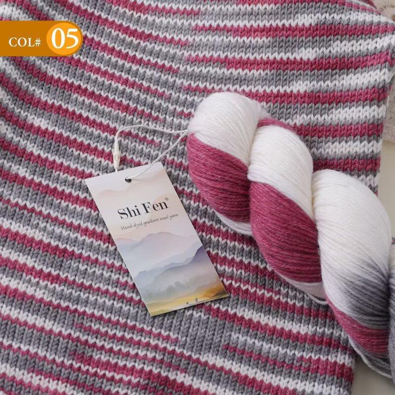 Hand-dyed Wool Yarn, Gradient DIY Knitting Patterns for Sweaters, Baby Silk Yarn Shawls, Scarves, and Handmade Hats