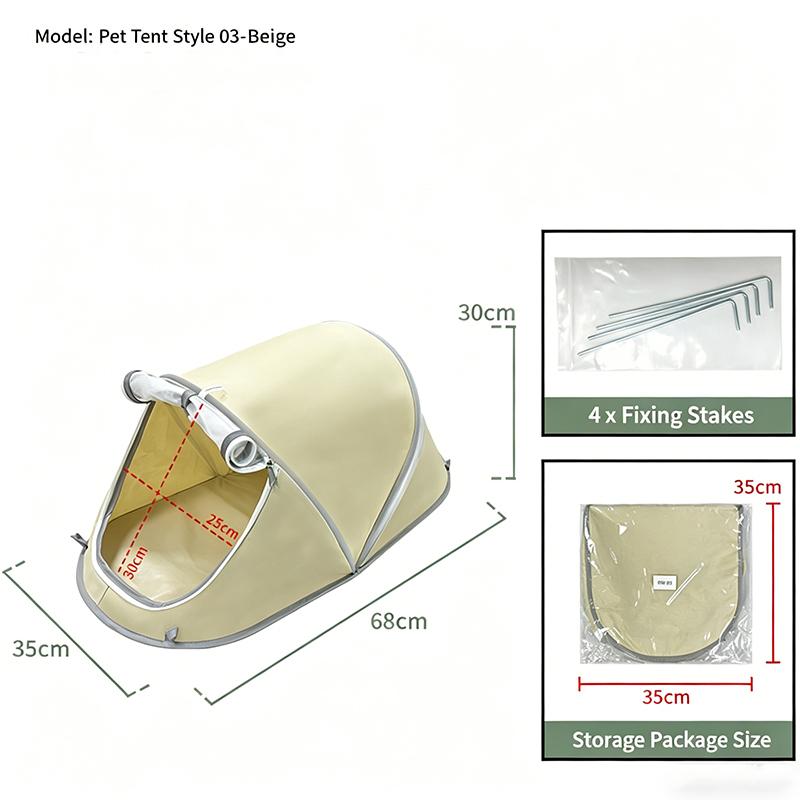 Foldable Dog Tent Pet Outdoor House Portable Sun Shade Shelter Breathable Waterproof Dog Bed For Travel Camping