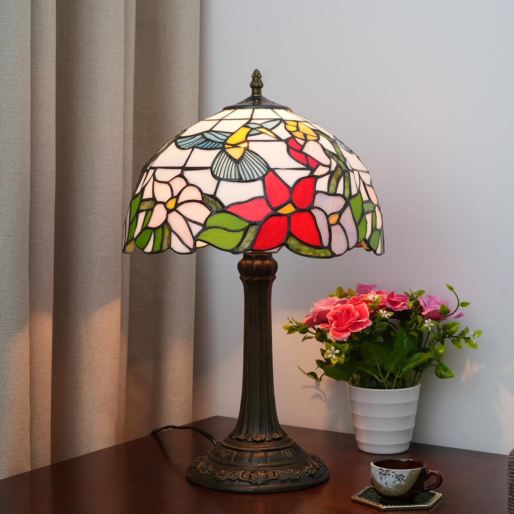 Ретро Кантри Стиль Витражный Настольный Светильник Домашний Декор Средиземноморская Спальня Прикроватная Лампа Ресторан Бар Кафе Ночник