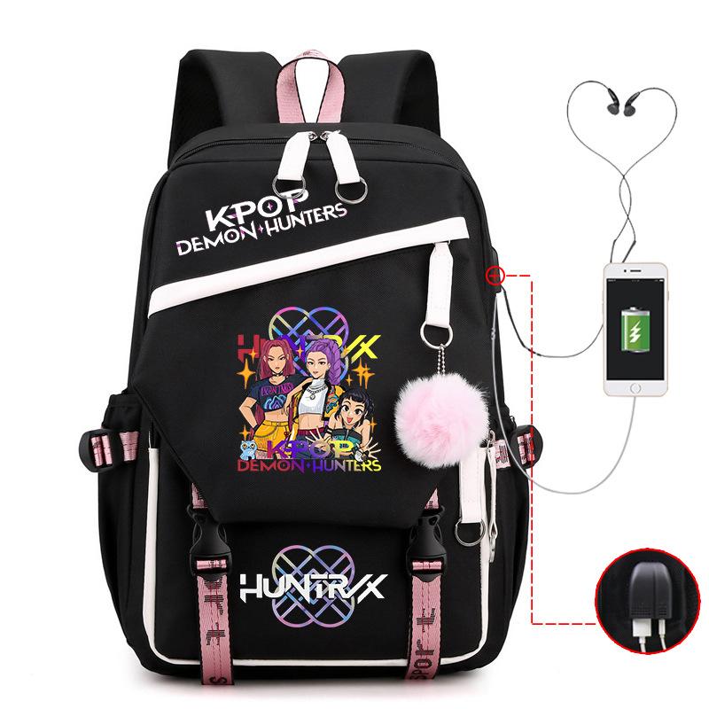 Animation Peripheral Printing Korean Version Style Children'S Backpack College Style Junior High School Student Leisure Schoolbag