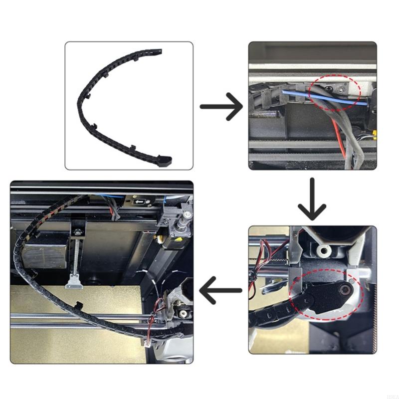 3D Printing K1Max Open Drag Chain Kit for K1s Series Models with Nylon Chain and Additional Installation Parts