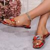 Женские летние тапочки, уличные шлепанцы, балетки, новые красочные корейские сандалии, туфли без застежек, большой размер 35-43, mujer verano zapatos