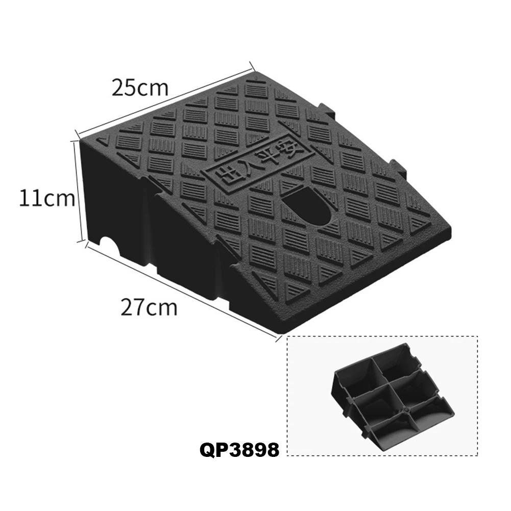 Tire Plastic Slope Pad Car Truck Bicycle Accessories Anti Slip Threshold Ramp Traffic Triangle Pad Deceleration Belt Step