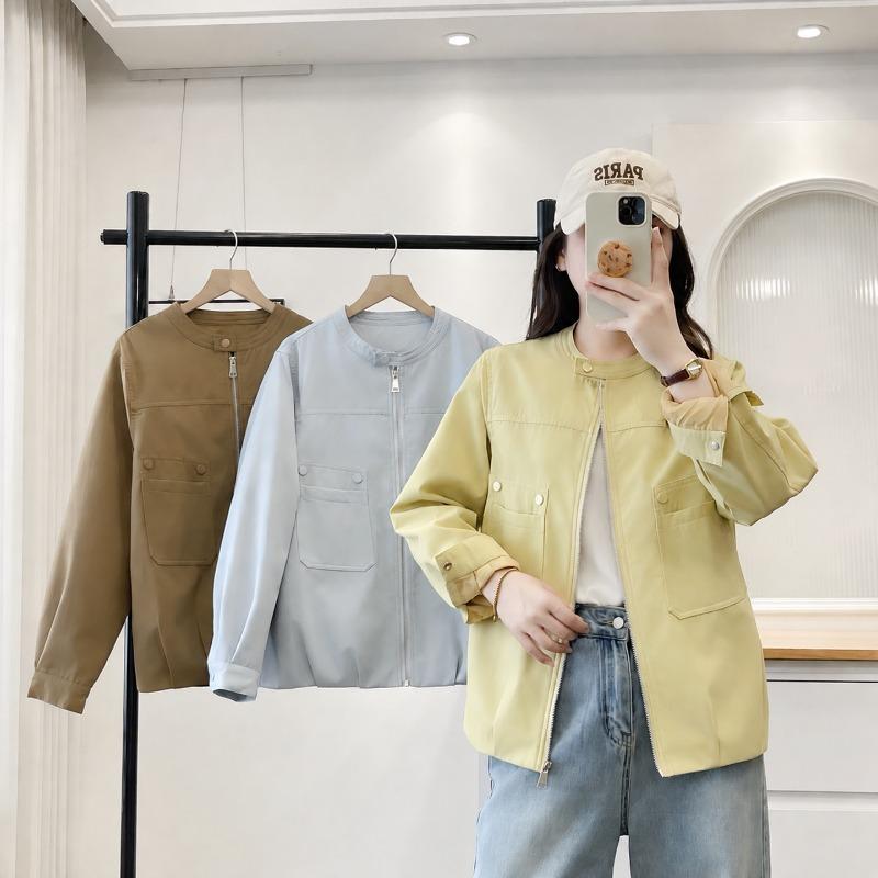 Plus Size Women S Autumn Casual Zip Up Jacket