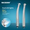 Niceden Детская мини-головка 2 светодиода стоматологический высокоскоростной наконечник воздушная турбина 2/4 отверстия