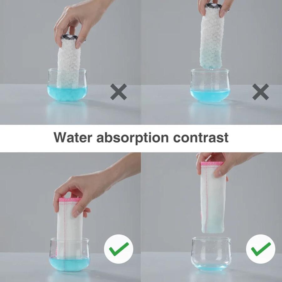 Oil-proof Kitchen Towel 8-layer Microfiber Kitchen Cleaning Cloth Thickened Absorbent Washing Pad Kitchen Daily Dish Towel