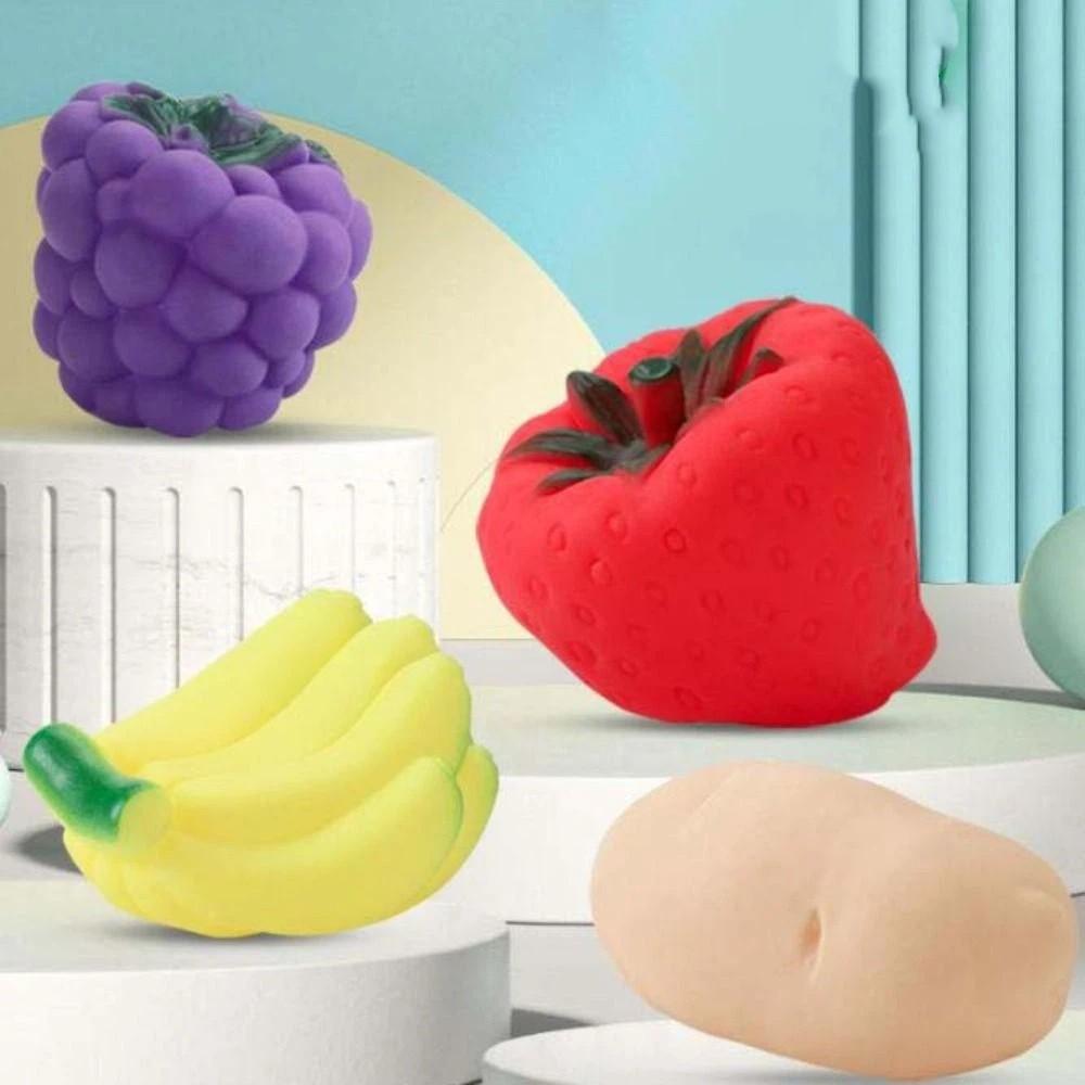 Kneading Vegetable Baby Bath Toys Sound Fruit Play Water Bath Toy Children Adult