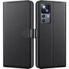 Case for Xiaomi 12T Black 360 Degree Protection Shockproof Leather Effect Anti-Scratch