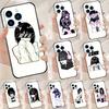 Грустная японская эстетичная арт-кейс для iPhone 16 Pro Max 11 12 13 Mini 14 15 Pro Max 16 Plus XR 16e Задняя крышка телефона