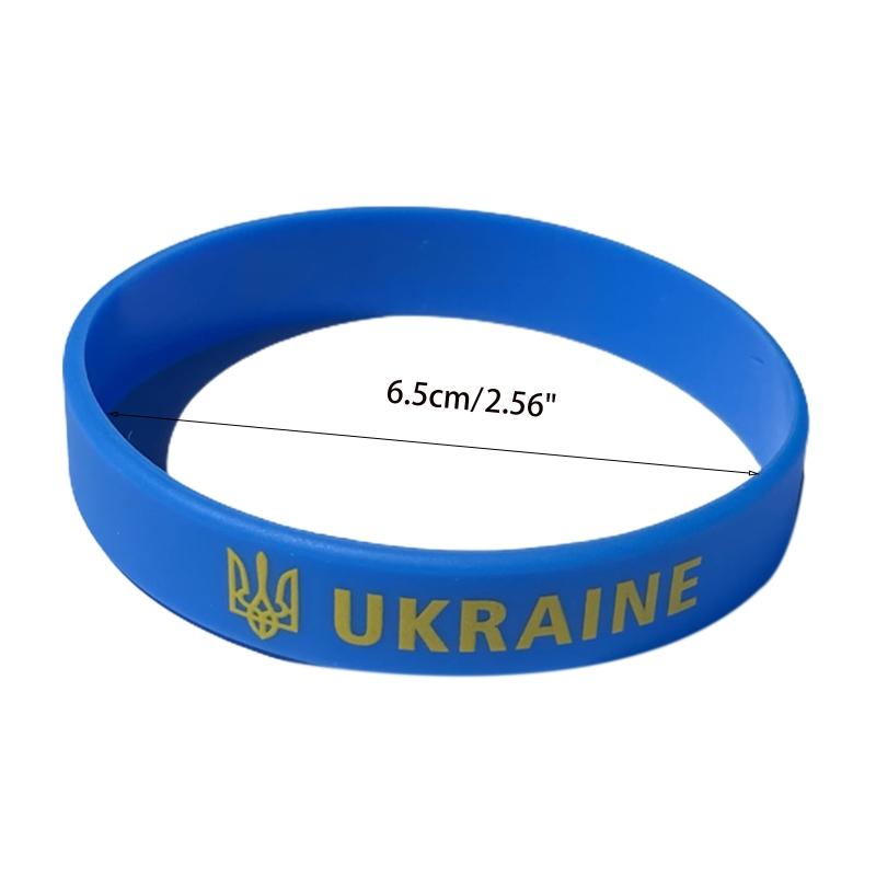 2 шт. Браслет-манжета с флагом Украины для мужчин и женщин, силиконовый, с гравировкой, спортивный, резиновый, на запястье, аксессуары, наручный браслет
