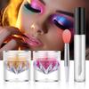Новый блеск для губ, блестящая пудра, глазурь для губ, макияж для девушек, двухцветный набор, глазурь для губ, стойкий блеск для ногтей